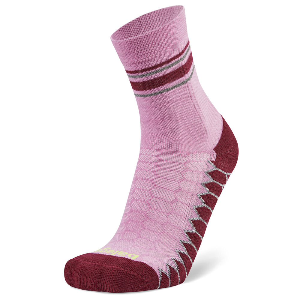 Balega Silver Mini Crew Athletic Socks W11-13/M9.5-11.5 Large - Candyfloss