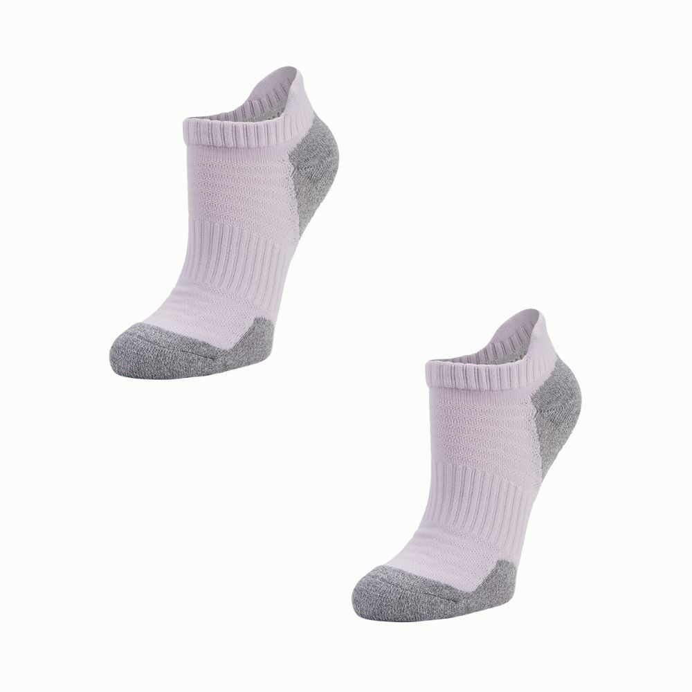 2PK SofSole Barre Grip Non Slip Training Support Socks Size W US5-10 - Lilac/Grey
