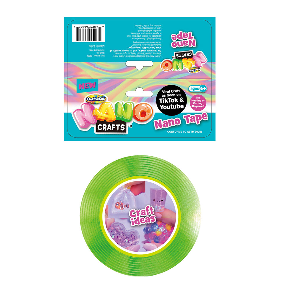 2PK Nano Crafts Adhesive Tape Kids Imaginative Play - Green