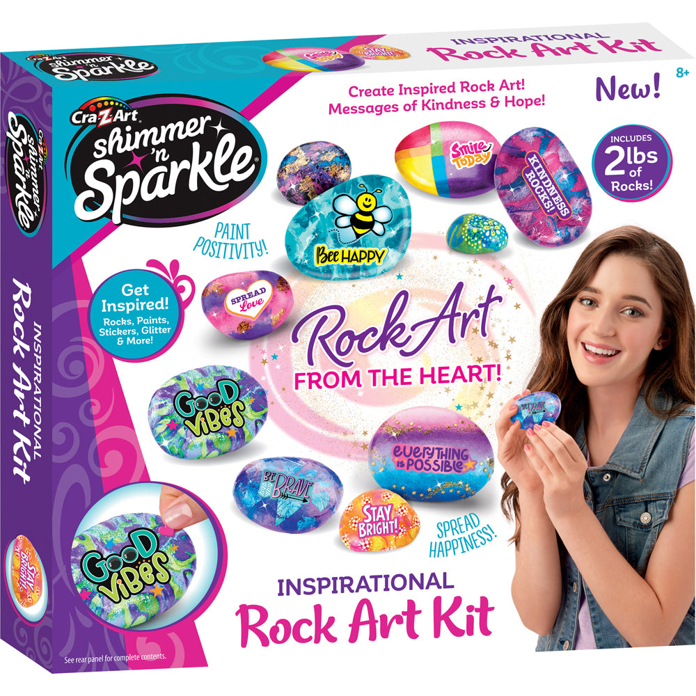 2PK Shimmer 'n Sparkle Kids/Children Inspirational Rock Art 8y+