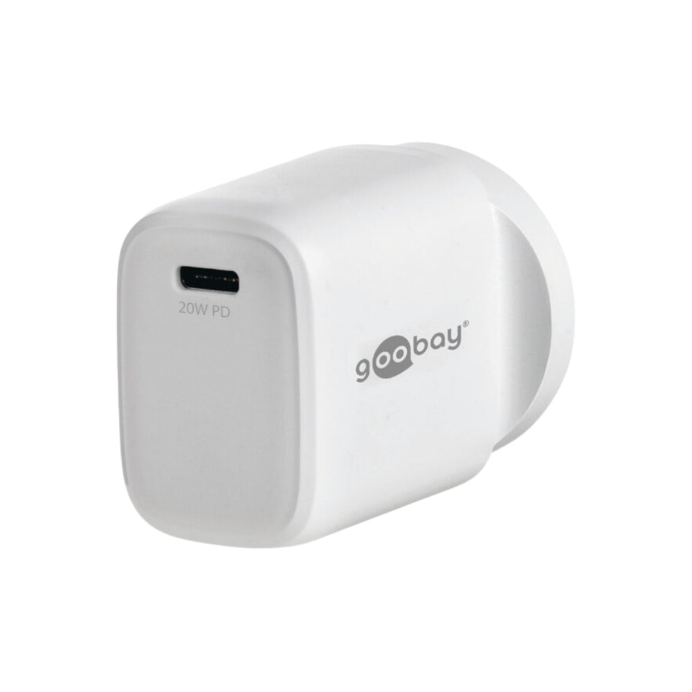 2PK Goobay Wall Charger Adapter ANZ 20W USB-C PD - White