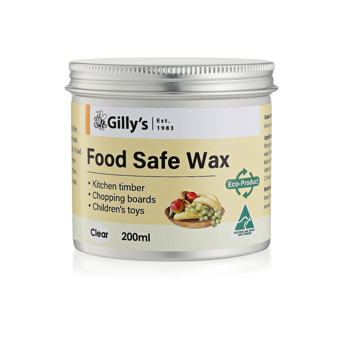 23013-gillys-food-safe-wax-for-kitchen-timber-chopping-boards-toys-200ml
