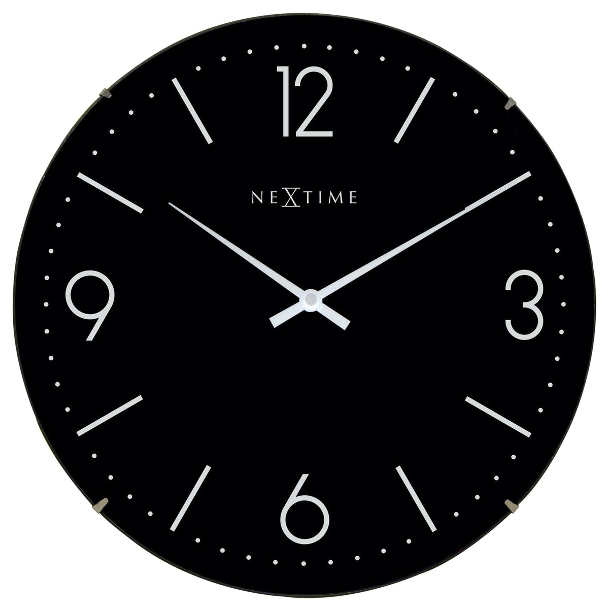 573157zw-nextime-basic-dome-35cm-hanging-wall-clock-analogue-black