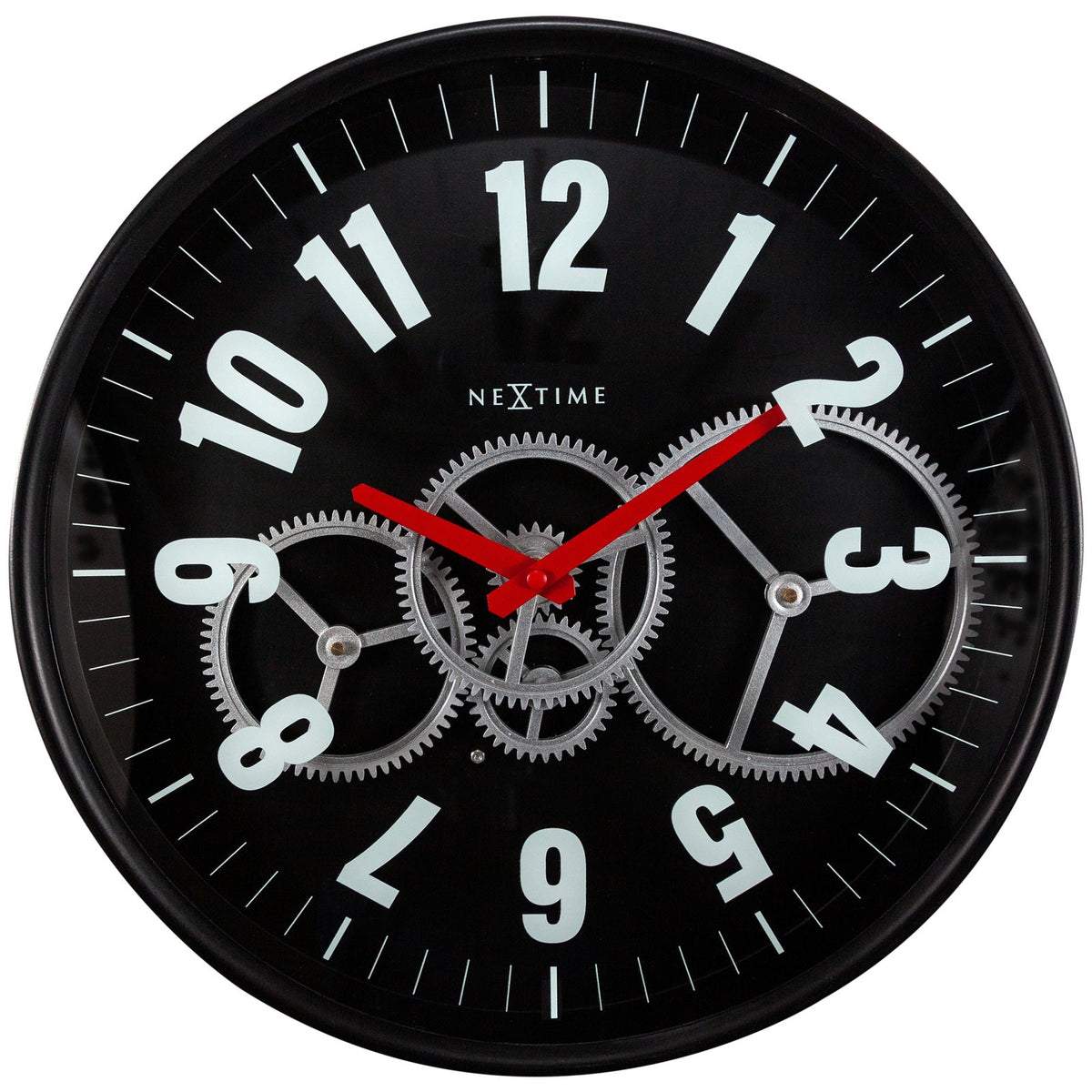 573259zw-nextime-modern-gear-36cm-analogue-wall-clock-black