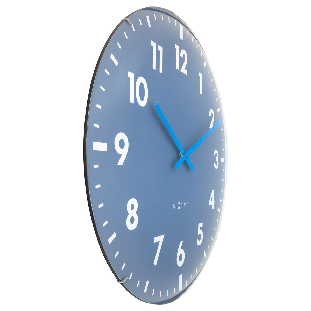 573298bl-nextime-duomo-glass-analogue-50cm-wall-clock-blue
