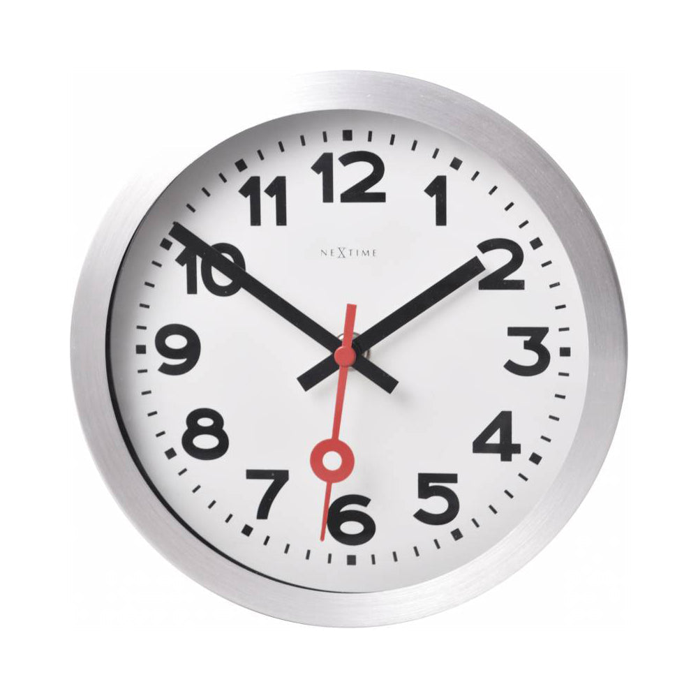 573998ar-nextime-19cm-station-number-wall-clock-round-analogue-white