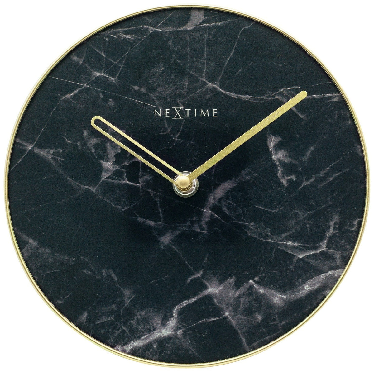 575222zw-nextime-20cm-marble-table-analogue-clock-black-gold