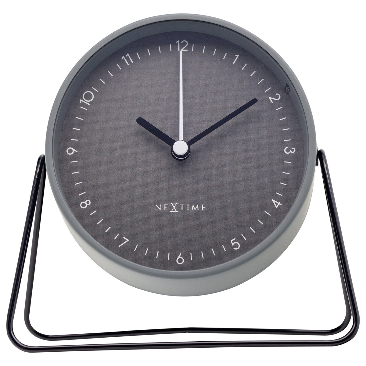 575240gs-nextime-berlin-14x13cm-table-alarm-clock-w-night-light-grey