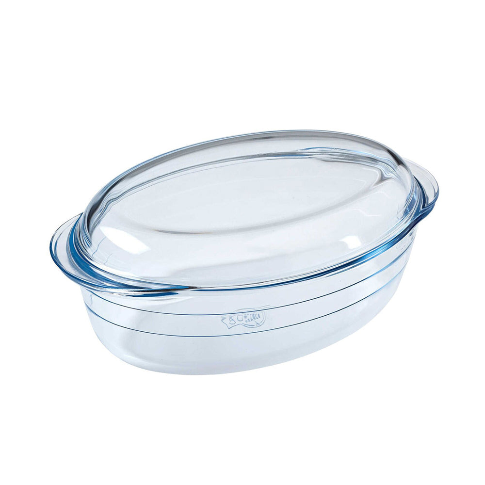 49010-o-cuisine-33cm-4l-oval-glass-casserole-w-lid-oven-cookware-clear