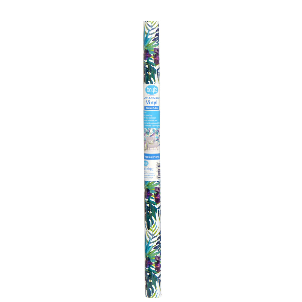 6x Boyle Self Adhesive 1.5mx45cm Vinyl Film - Tropical Plants