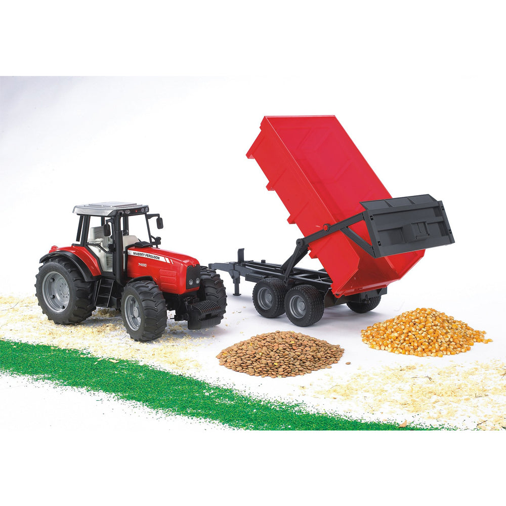 240-02045-bruder-1-16-massey-ferguson-7480-tractor-w-tipping-trailer-kids-toy-3y