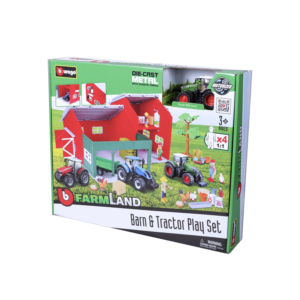 44131684-52pc-maisto-farmland-farm-shed-w-tractor-playset-toy