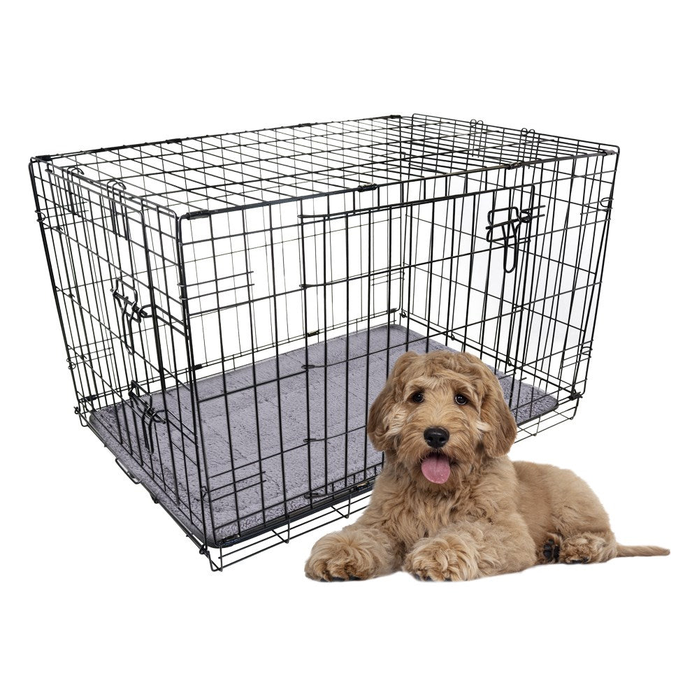 82256-paws-claws-sherpa-crate-carrier-mattress-75x45cm-grey