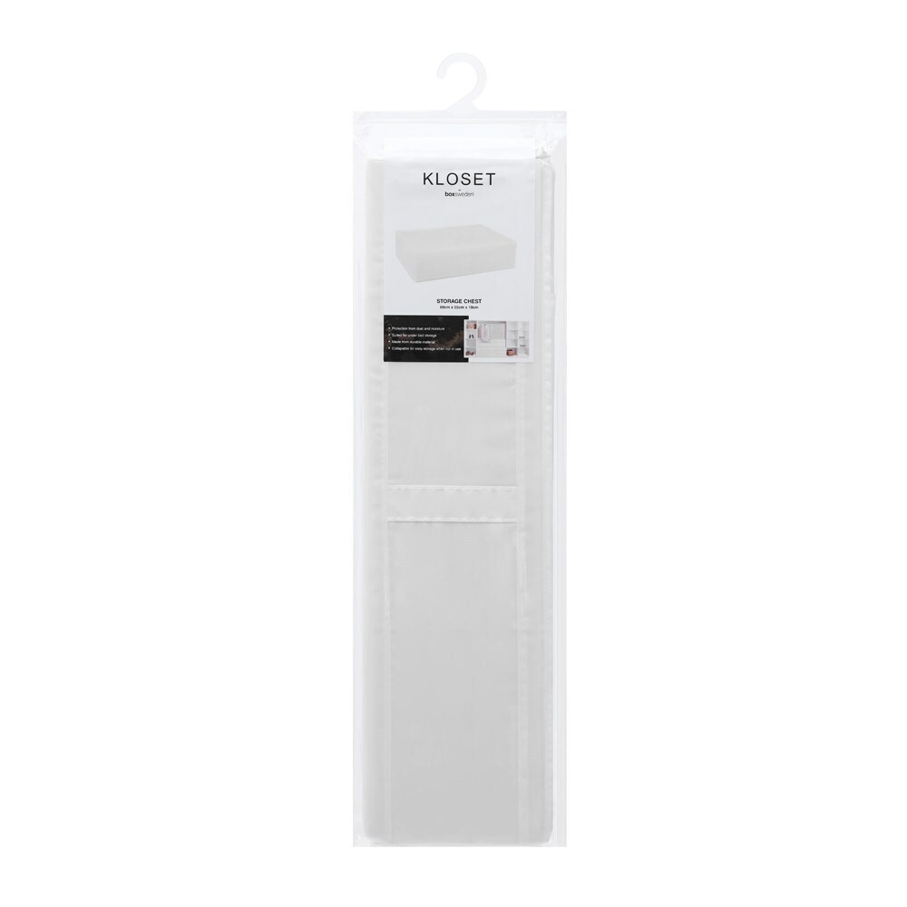 Boxsweden Kloset Storage Chest With Zipper Lge 69X55X19cm White