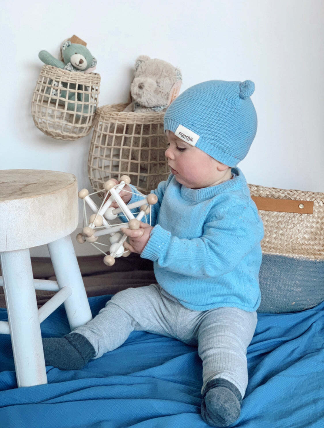 11100294-ponchik-baby-toddler-bear-beanie-mist-speckle-knit-size-12-24m