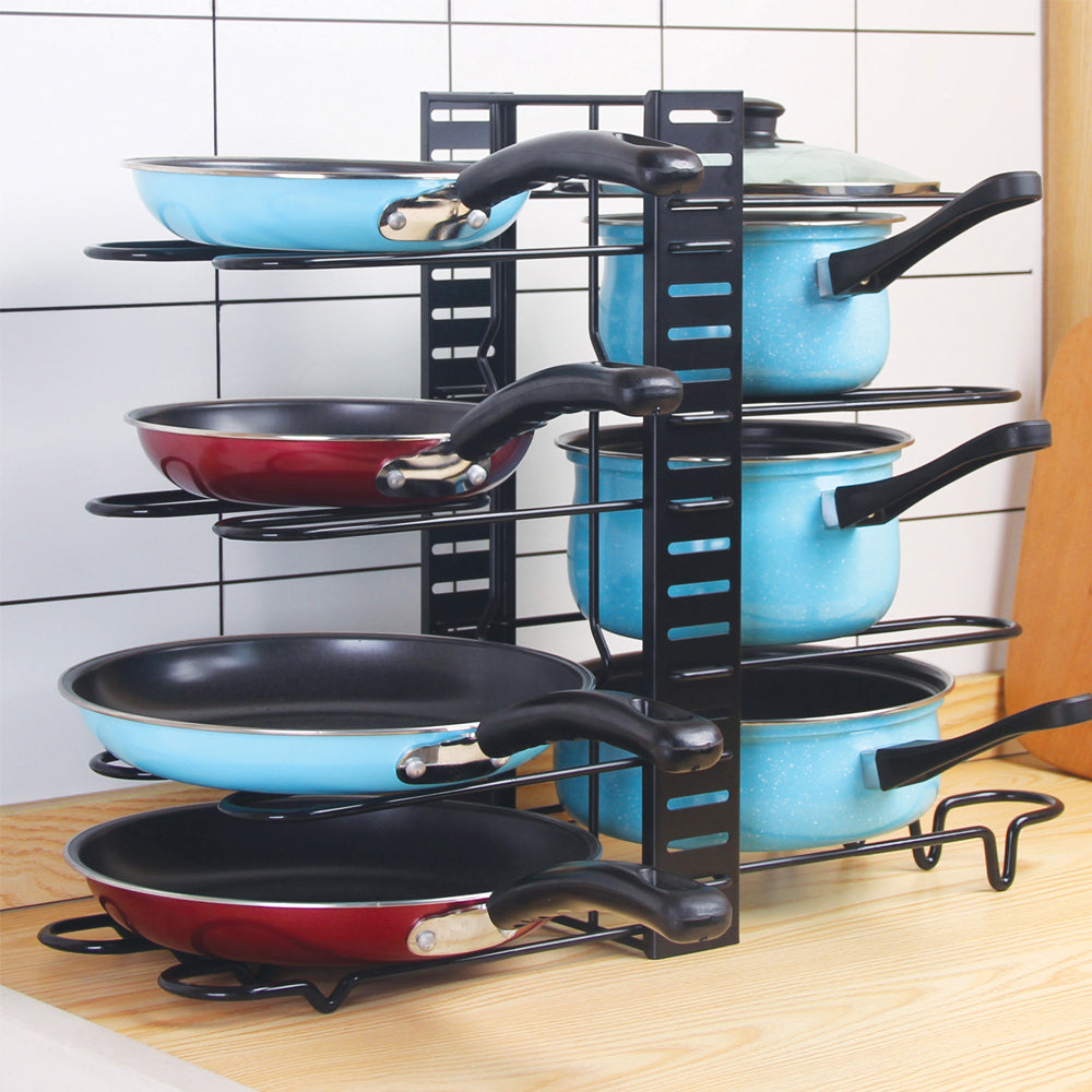 82449-the-kitchen-galleria-adjustable-8-tier-dual-sided-pan-rack-54-5x20x42cm-black