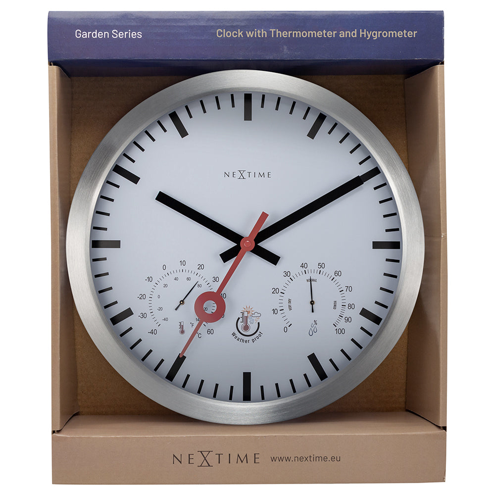 574307st-nextime-35cm-clematis-outdoor-wall-clock-white