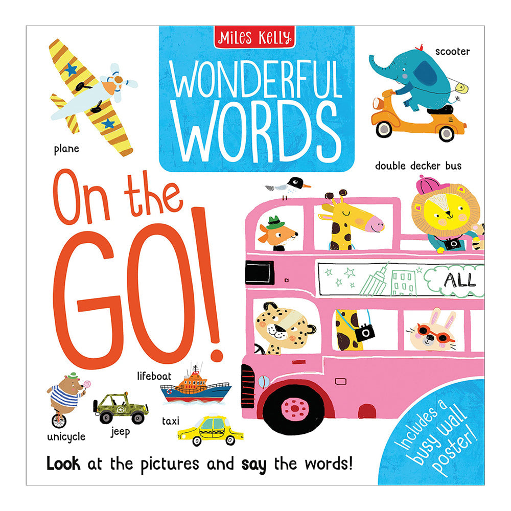 4pc Miles Kelly First Words Library Kids Reading Book