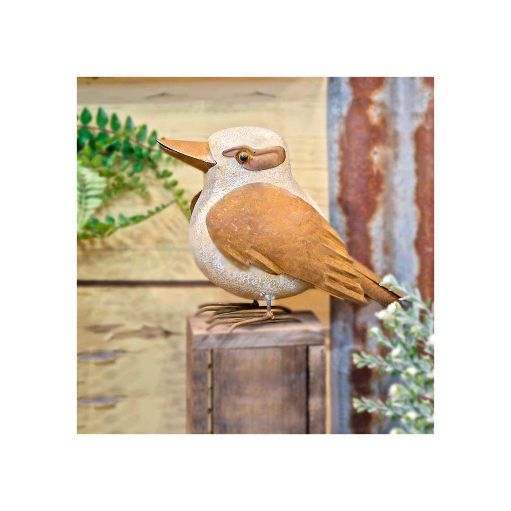 27238-decorative-kookaburra-poly-rust-29cm-bird-sculpture-decor-large