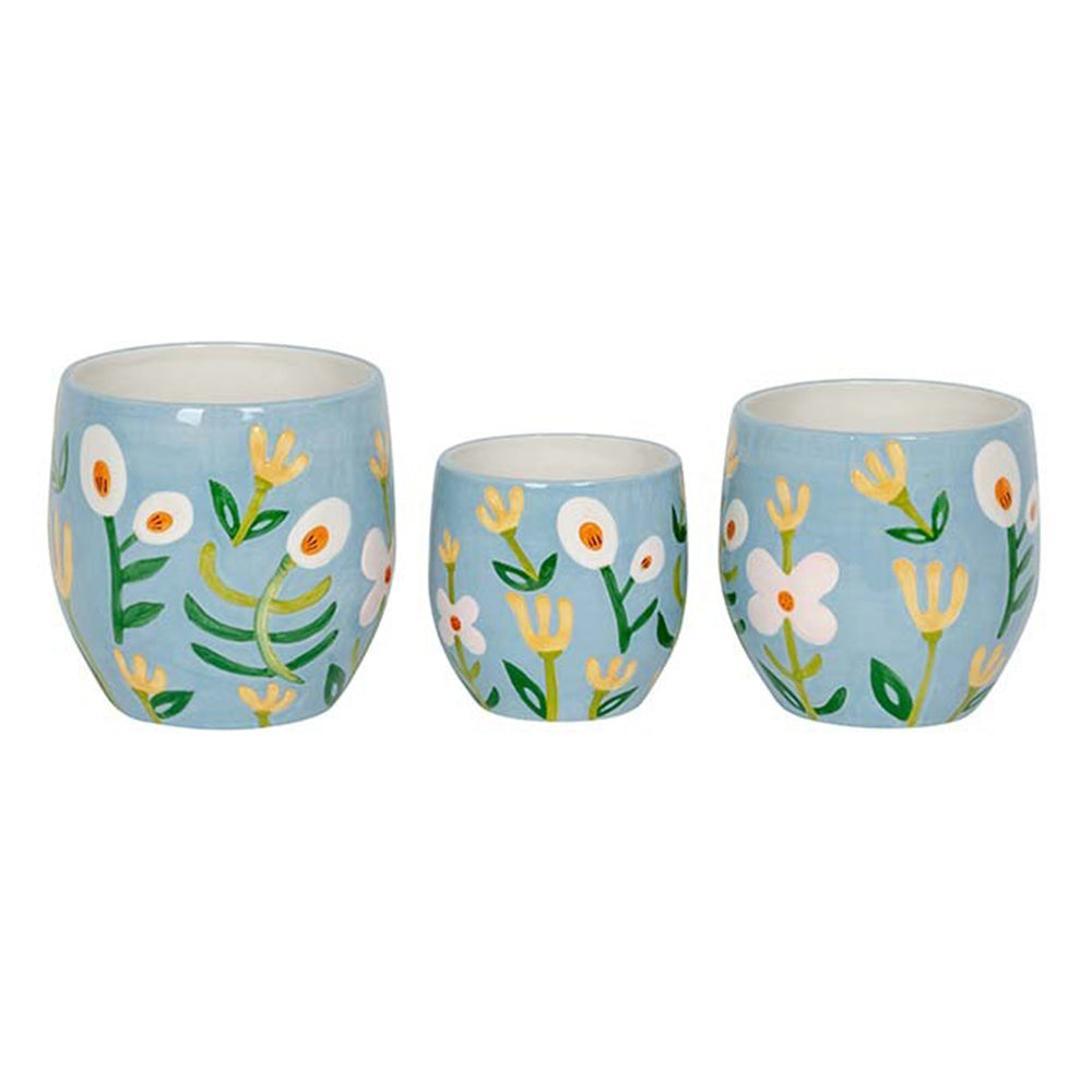 27498-3pc-ceramic-pot-home-garden-plant-flower-container-blue