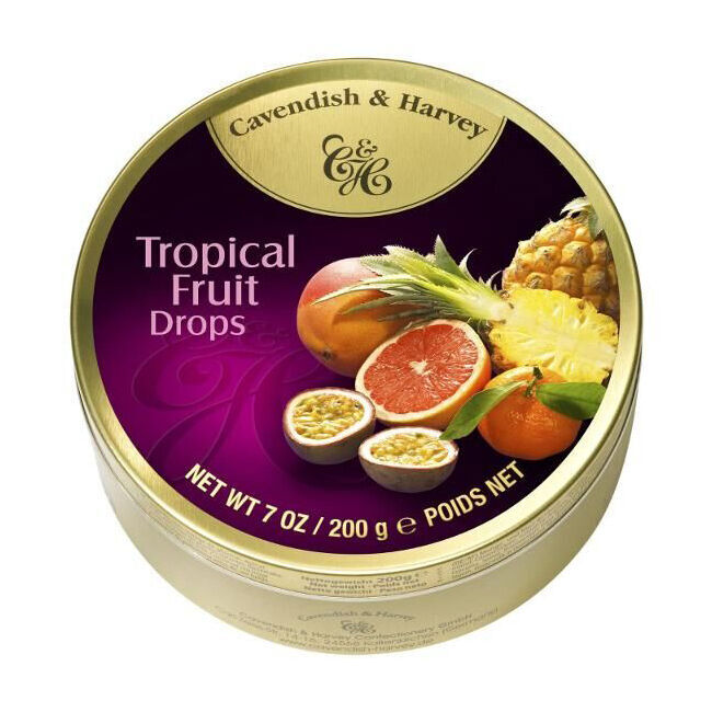 10PK Cavendish & Harvey Tropical Fruit Drops 200g Candy Lollies Confectionery