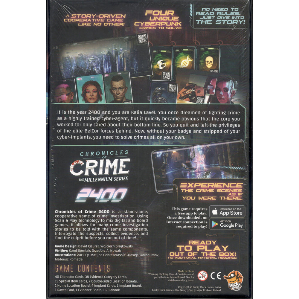 Lucky Duck Games Chronicles of Crime 2400 Kids/Family Board Game 12y+