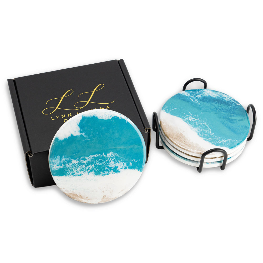 345067-4pc-lynn-liana-home-bar-ceramic-resin-coasters-caribbean-blue