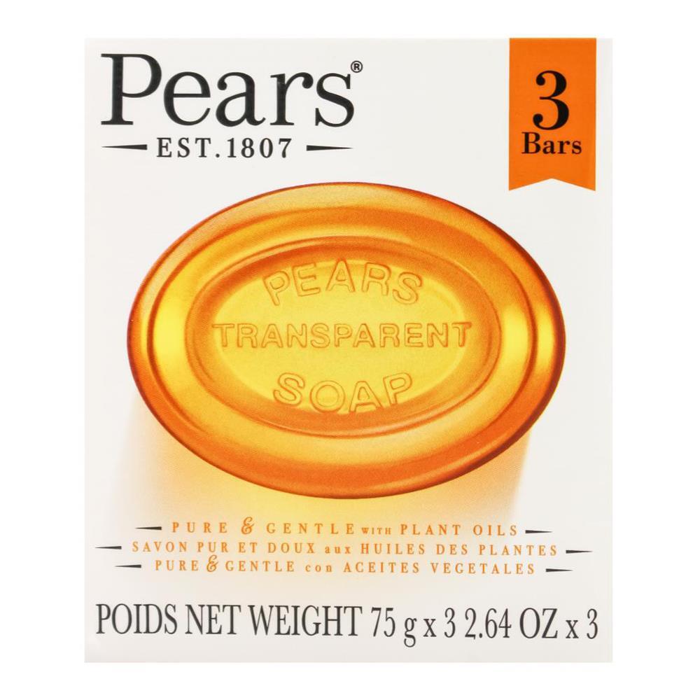 36pc Pears Pure & Gentle 75g Transparent Bar Soap Bath Cleanser