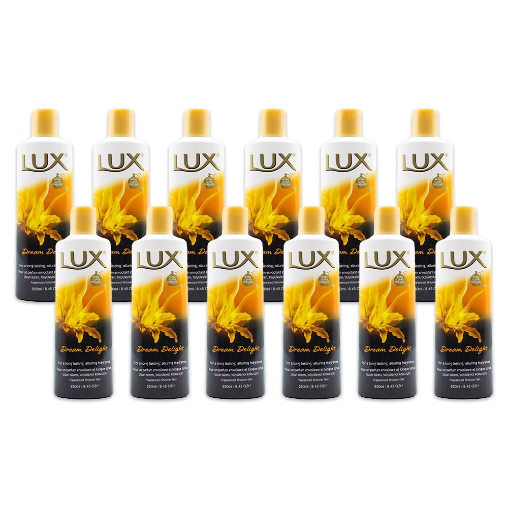 12PK Lux 250ml Perfume Shower Gel Body Wash Dream Delight