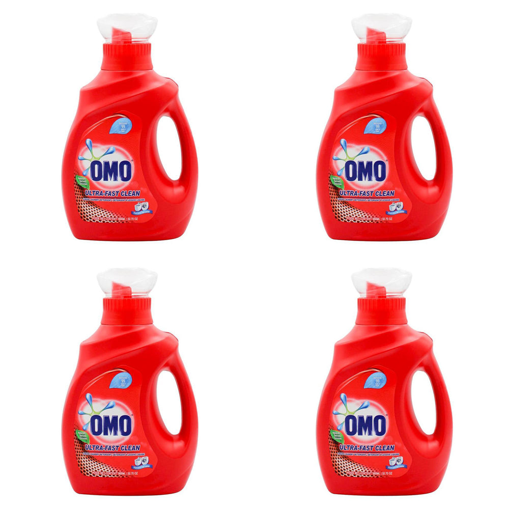 4PK Omo Laundry Liquid Detergent Ultra Fast Clean Effective Stain Removal 968ml