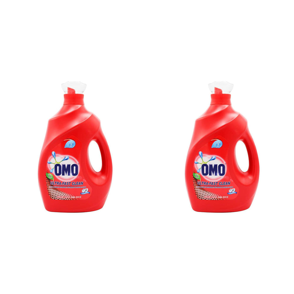 2PK Omo Laundry Liquid Detergent Ultra Fast Clean Fresh Scent 2.9L