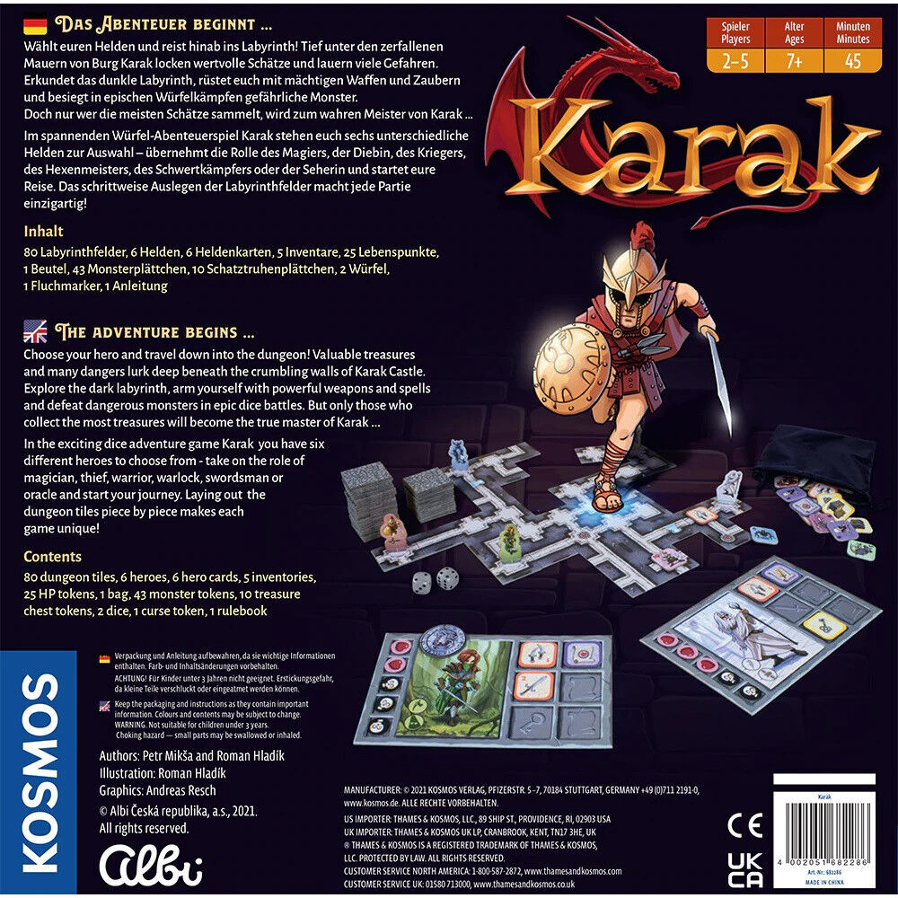 Kosmos Karak Kids/Family Adventure Strategy Board Game 7y+