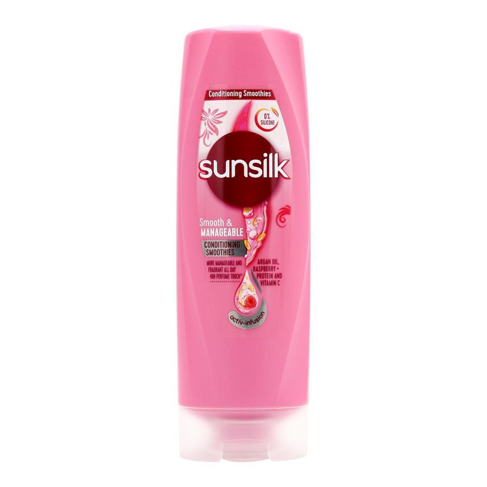 12PK Sunsilk 160ml Smooth & Manageable w/ Argan Oil Hair Care Conditioner