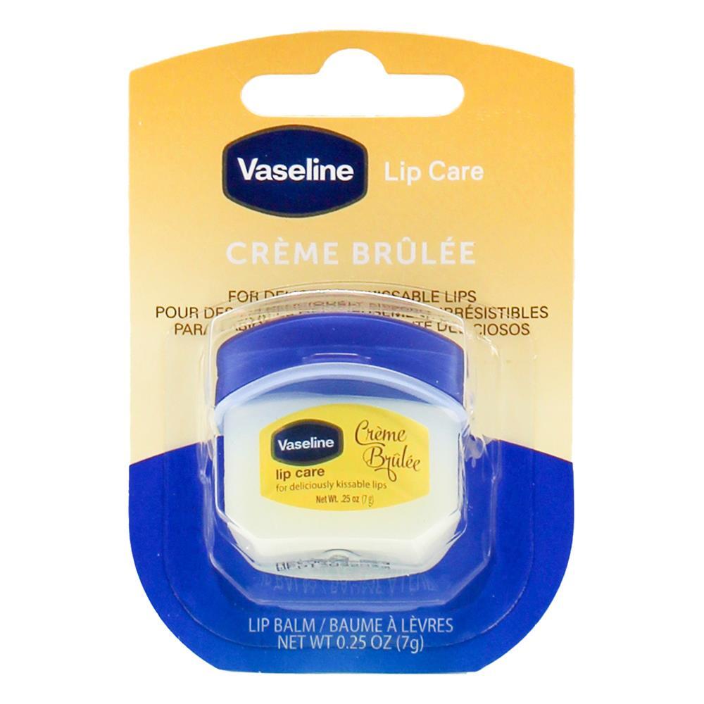 4PK Vaseline Lip Therapy 7g Petroleum Jelly Moisturiser Creme Brulee