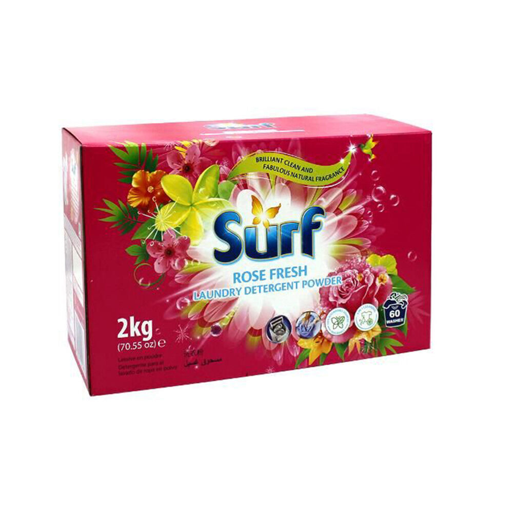 3PK Surf Rose Fresh Detergent Concentrated Laundry Powder 2kg