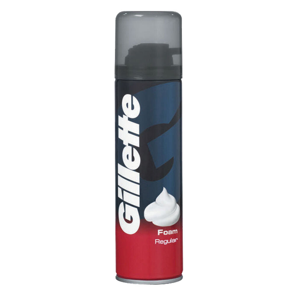 12PK Gillette Grooming Shaving Foam Regular 200ml For All Skin Types Men