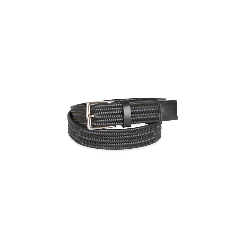 Van Heusan Veg Leather Woven Performance Stretch Belt Size 36 - Black — image 2