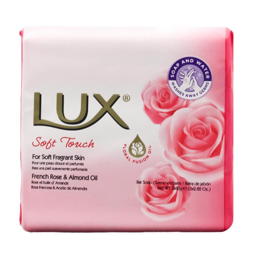 16x 3pc Lux 80g Scented Soap Bar Soft Touch Moisturising/Nourishing Care