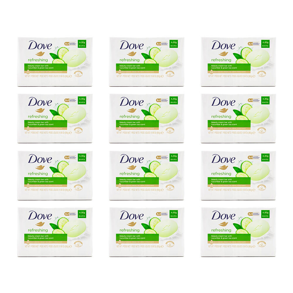 48pc Dove 90G Beauty Cream Bar Soap w/ Cucumber & Green Tea Scent