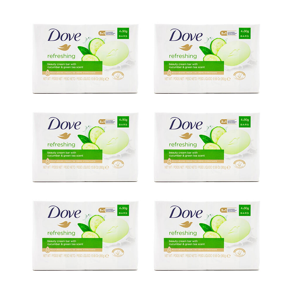 24pc Dove 90G Beauty Cream Bar Soap w/ Cucumber & Green Tea Scent