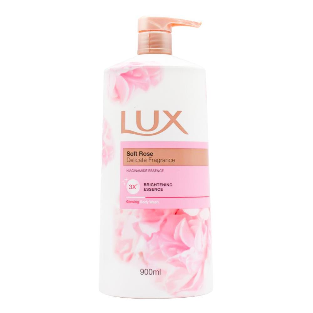 3PK Lux 900ml Glowing Body Wash Niacinamide Essence Soft Rose