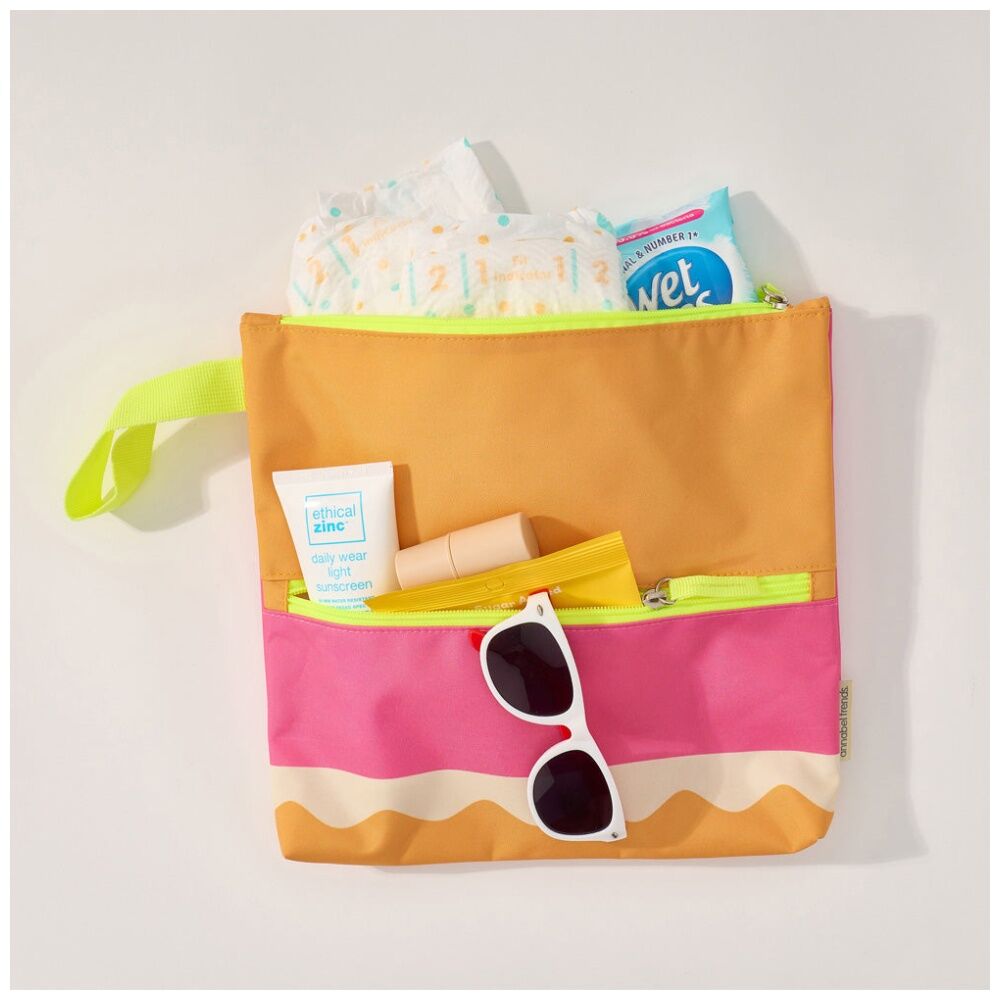 Annabel Trends Beach Wet Clothing Pouch Riptide Bag 28.5cm x 28cm Pink — image 2
