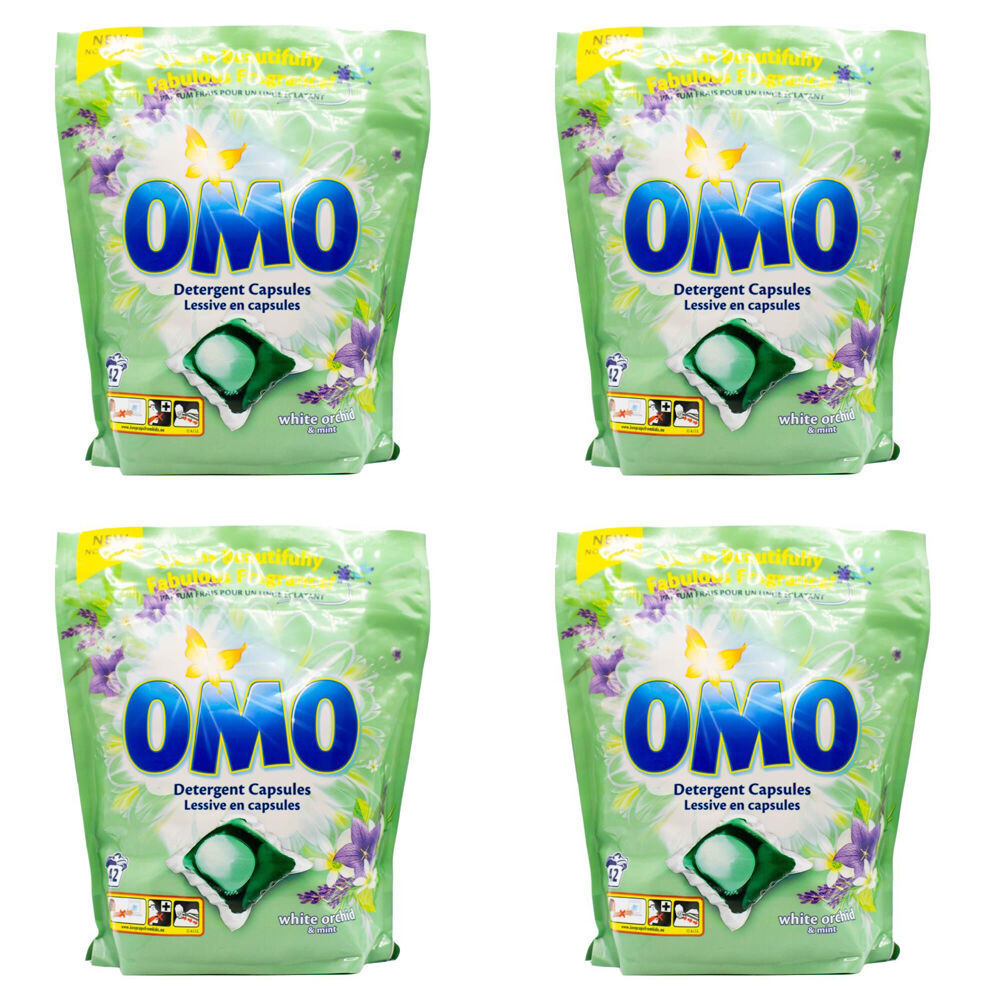 168pc Omo Detergent Laundry Capsules - White Orchid & Mint