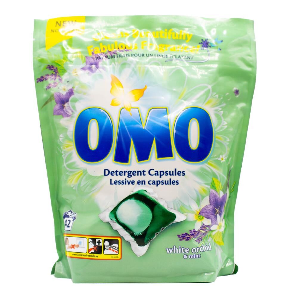 168pc Omo Detergent Laundry Capsules - White Orchid & Mint