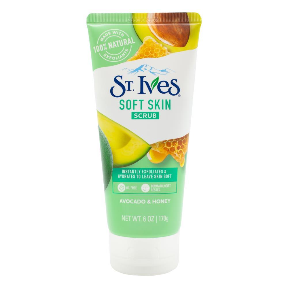 3PK St Ives 170G Soft Skin Scrub Facial Cleanser Avocado & Honey
