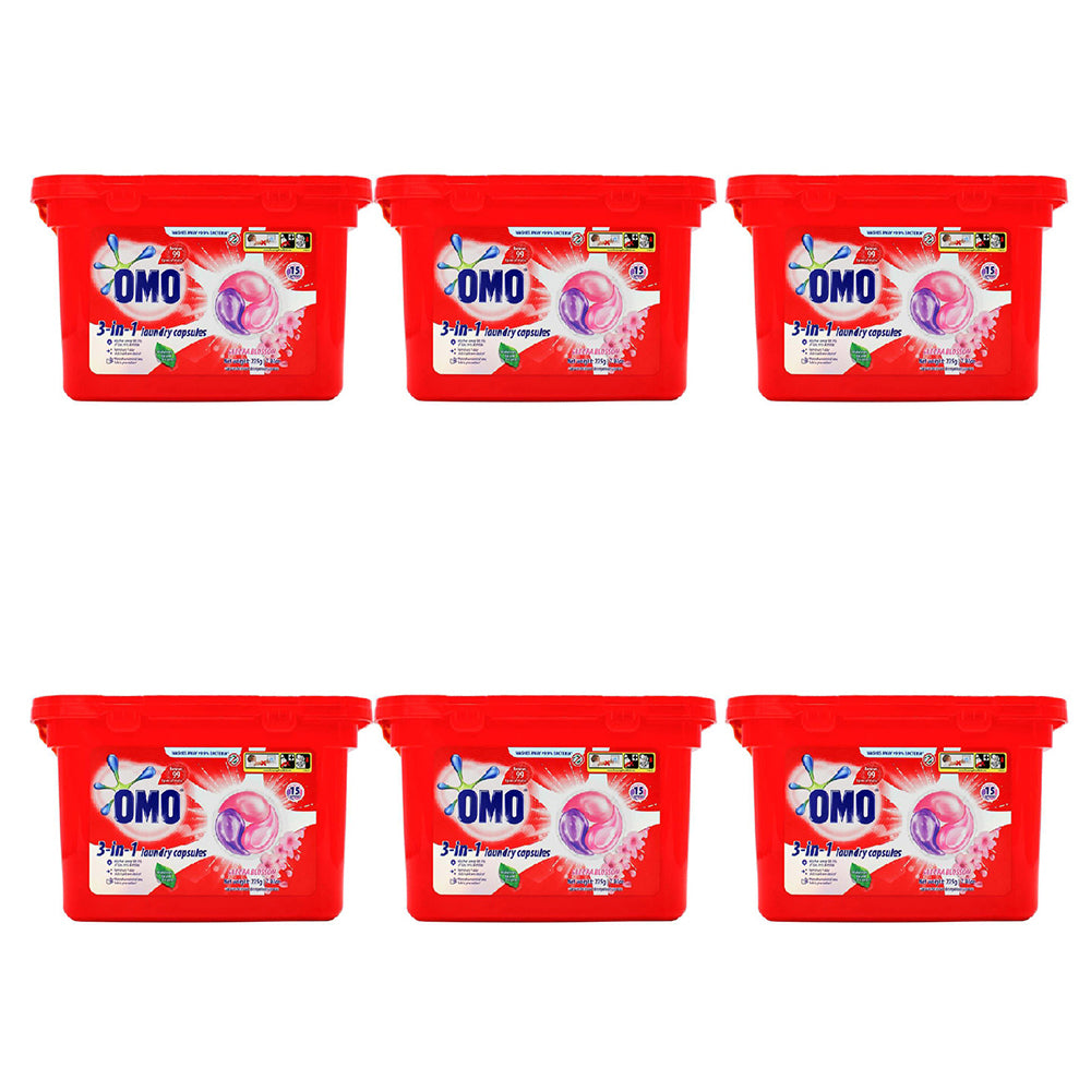 90pc Omo 3-In-1 Laundry Capsules Sakura Blossom Front & Top Loader
