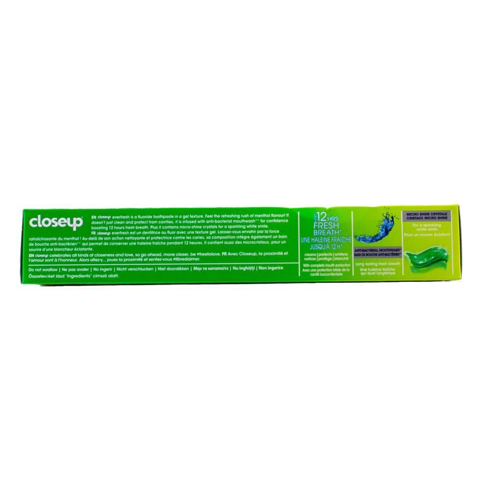 9PK Closeup 90g Flouride Gel Toothpaste w/ Everfresh Peppermint Drops Tube