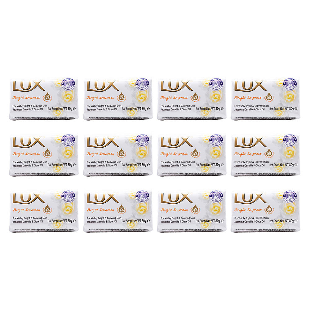 12PK Lux 80g Bar Soap Japanese Camellia & Citrus Oil - Bright Impress