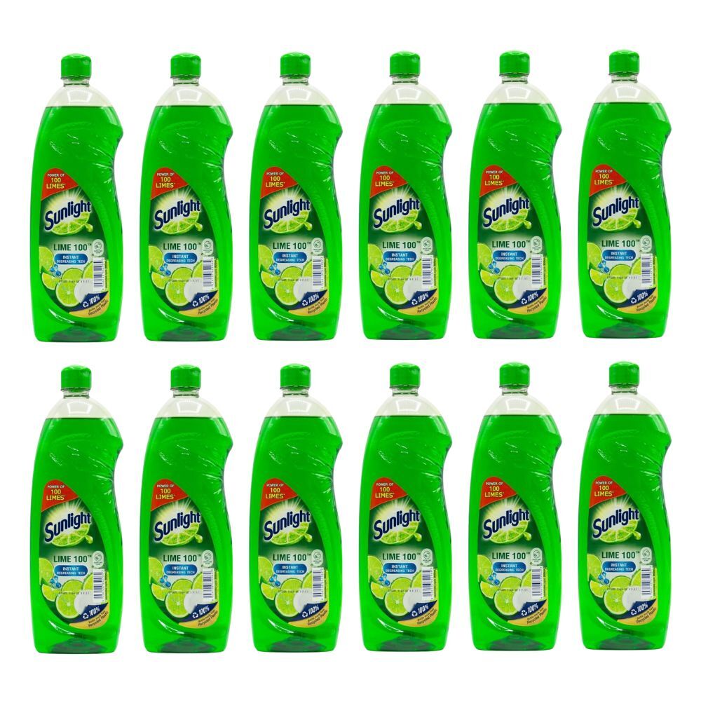 12PK Sunlight 800ml Dishwashing Liquid Kitchen Dish Cleaner Lime 100
