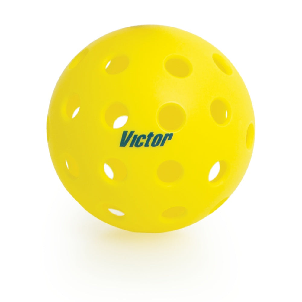2x 3pc Victor Sports Pickleball Indoor 26 Holes Ball Set Yellow 7.2cm — image 3